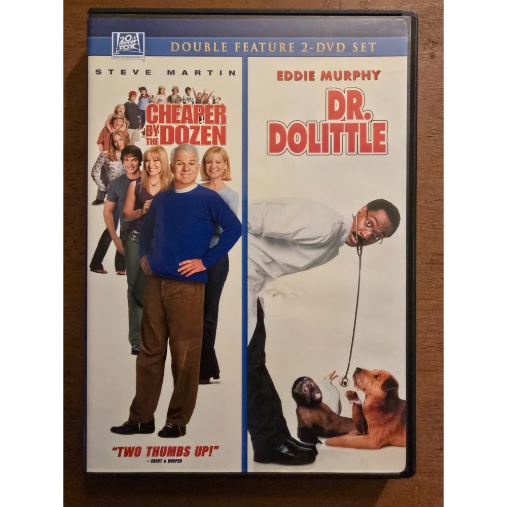 Cheaper by the Dozen/Dr. Dolittle Double Feature DVD, Good Cond‎